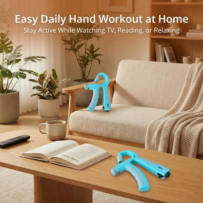 2-Pack Grip Strength Trainer, Adjustable Resistance (11-132 Lbs/5-60Kg) Forearm & Hand Exerciser for Muscle Building, Injury Recovery, Office Relaxation