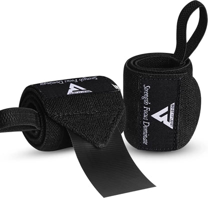 BEAST at LEAST Weightlifting Wrist Wraps 18 Heavy Duty Cotton Wrist Support with Thumb Loop for Powerlifting, Strength Training & Bodybuilding Workout Accessories