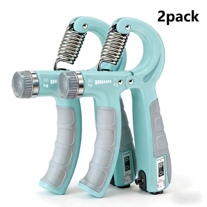 2-Pack Grip Strength Trainer, Adjustable Resistance (11-132 Lbs/5-60Kg) Forearm & Hand Exerciser for Muscle Building, Injury Recovery, Office Relaxation