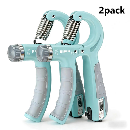 2-Pack Grip Strength Trainer, Adjustable Resistance (11-132 Lbs/5-60Kg) Forearm & Hand Exerciser for Muscle Building, Injury Recovery, Office Relaxation